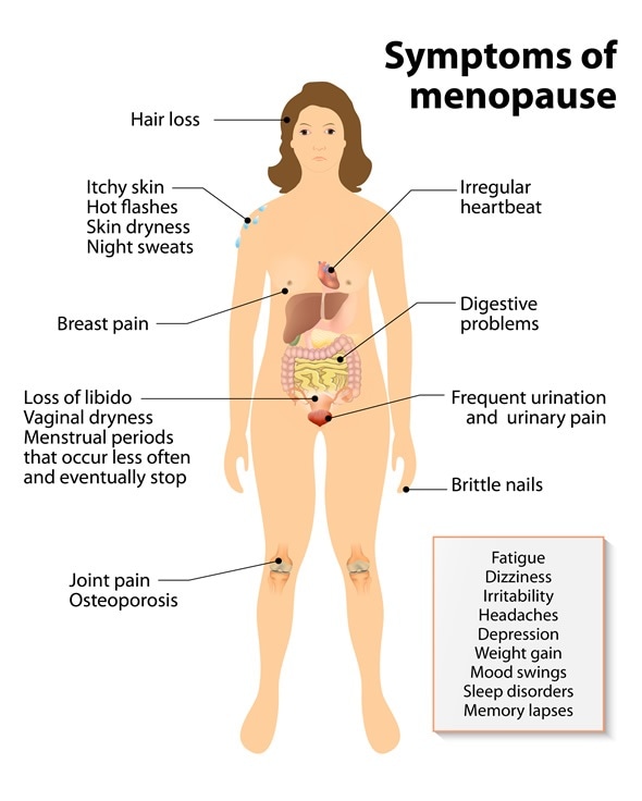 Menopause. Sign and Symptoms - Image Copyright: Designua / Shutterstock