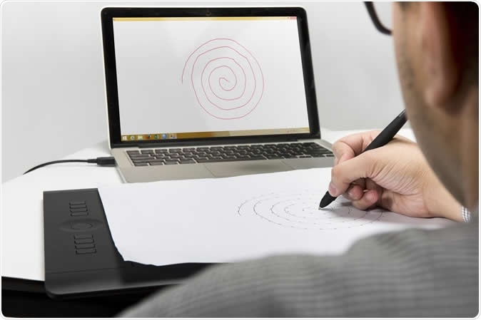 Researchers developed specialized software and combined it with a tablet computer that can measure writing speed, and a pen that can measure pressure on a page. They used the system to measure pen speed and pressure during a simple spiral sketching task in a sample of healthy volunteers and Parkinson