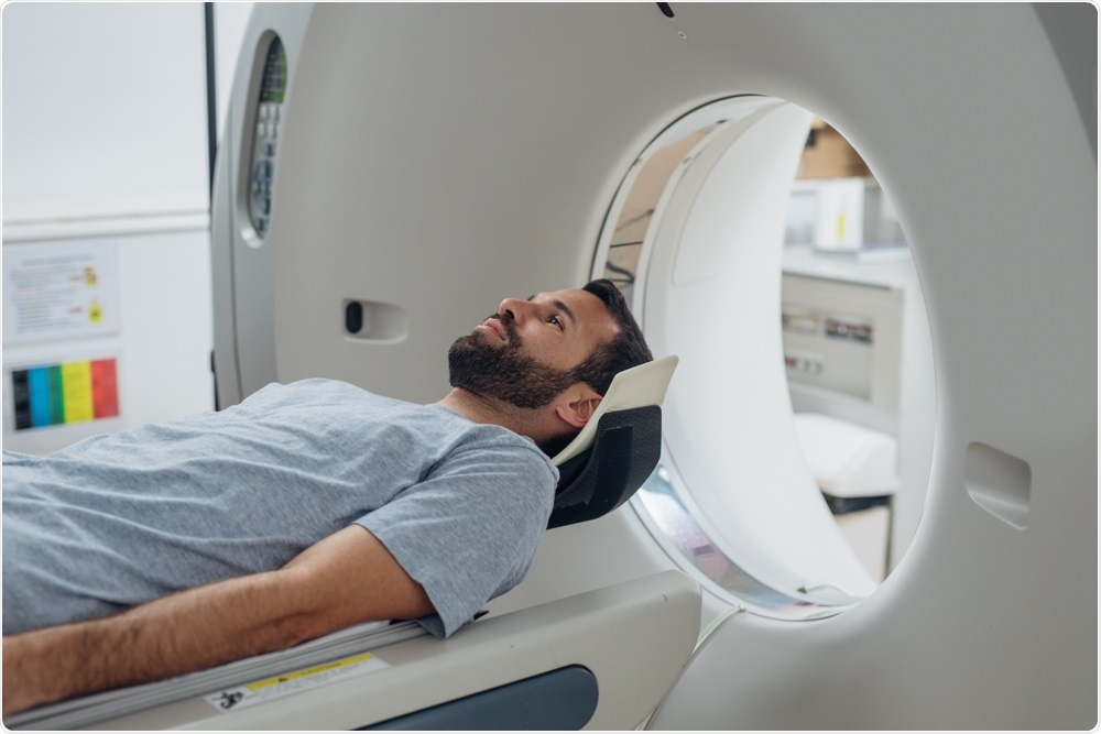 Man undergoing MRI scan