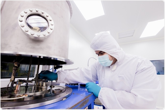 Scientist in a cleanroom
