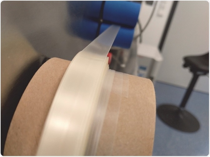 ODF being wound up on a roll.