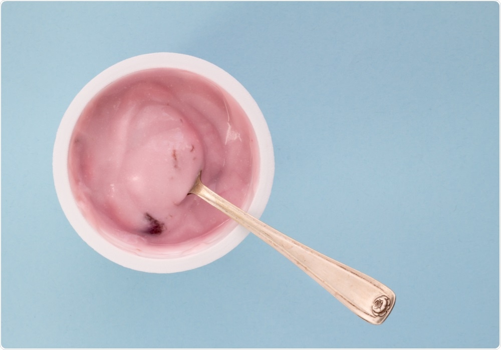 Yogurt with spoon
