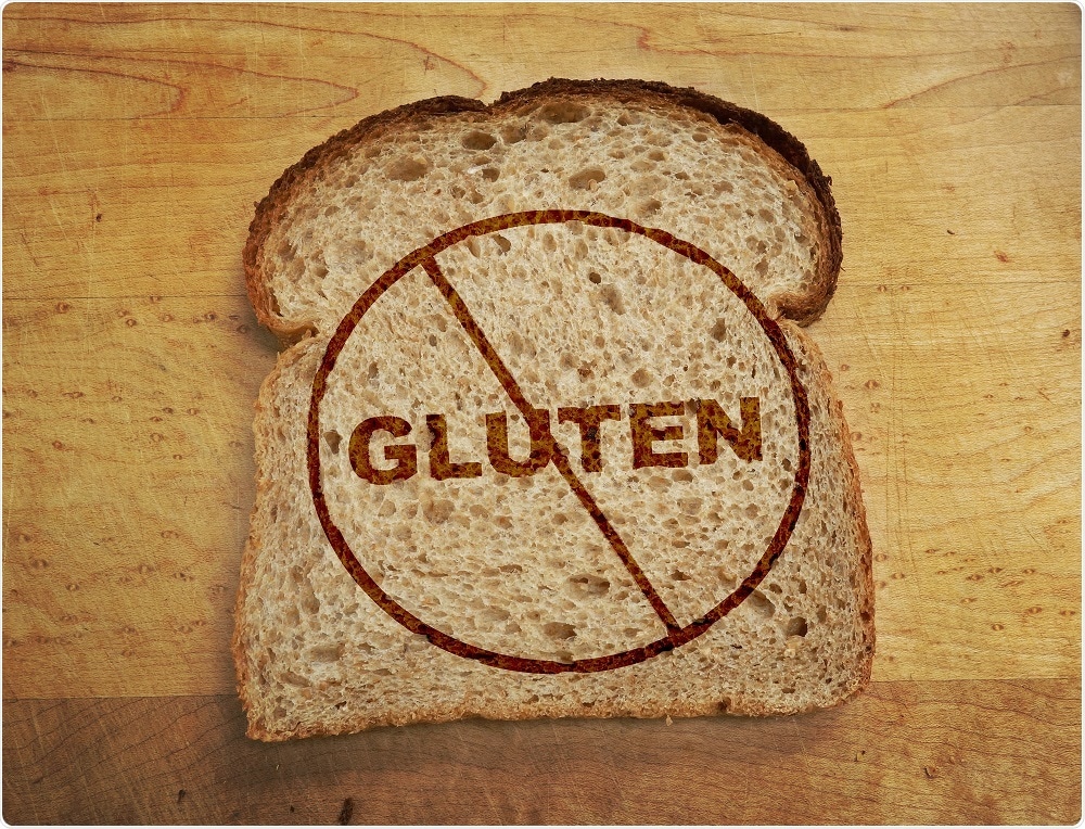 Patients with celiac disease must avoid gluten containing foods such as bread, which contains wheat.