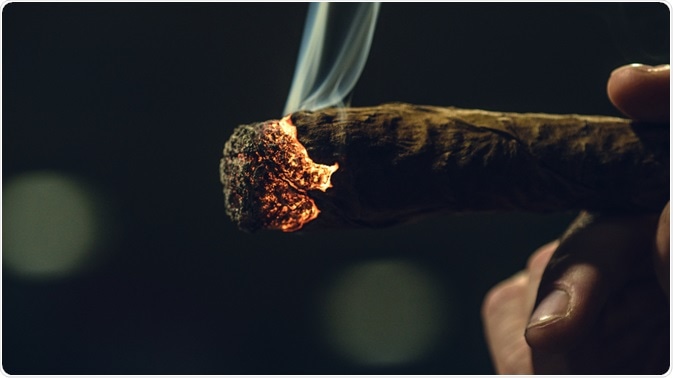 Person smoking cannabis