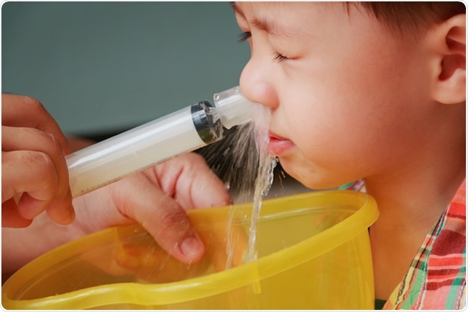 Nasal Irrigation. Image Credit: Jesada / Shutterstock