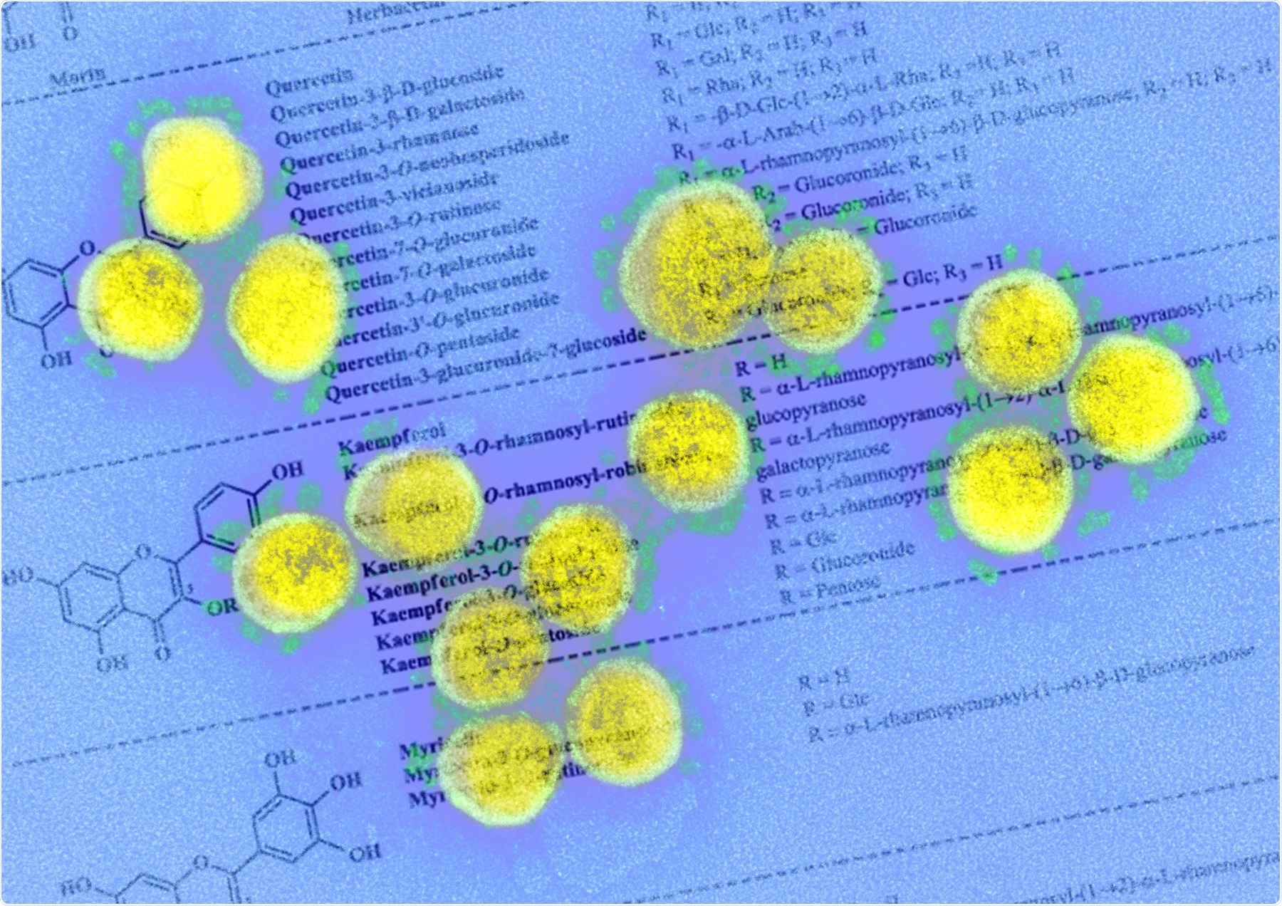 Study: Flavonols as potential antiviral drugs targeting SARS-CoV-2 proteases (3CLpro and PLpro), spike protein, RNA-dependent RNA polymerase (RdRp) and angiotensin-converting enzyme II receptor (ACE2)