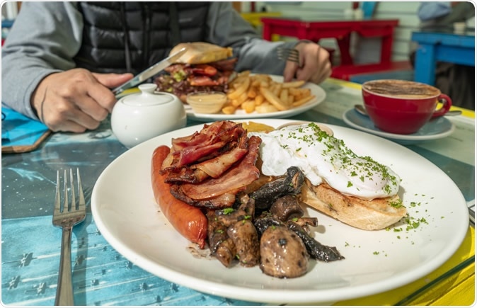 Extensive breakfasting should be preferred over large dinner meals to prevent obesity and high blood glucose peaks even under conditions of a hypocaloric diet. Image Credit: KungCrayfish / Shutterstock