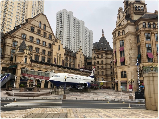 Wuhan, Hubei / China - March,30,2020 : Wuhan Guanggu shopping city after lockdown in Wuhan. Image Credit: Mark Brandon / Shutterstock