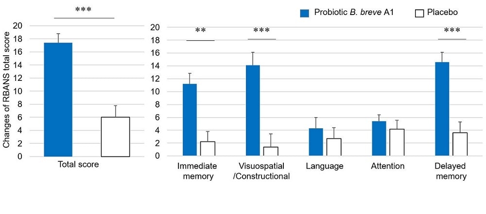 Morinaga Milk’s probiotic B. breve A1 improves memory functions of older adults with MCI