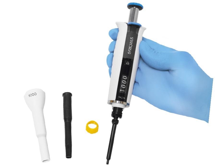 A disassembled mechanical pipette