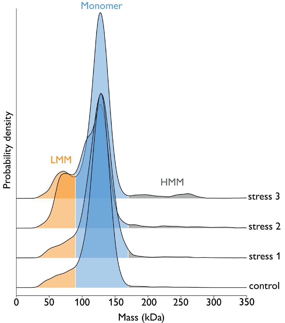 Exposure of ‘Antibody 1’ samples to three different stress conditions