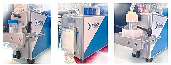 NanoFlowSizer (NFS) and measurements inside typical laboratory containers