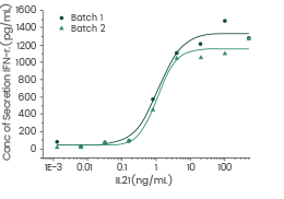 Induced Interferon gamma secretion by human natural killer lymphoma NK-92 cells.