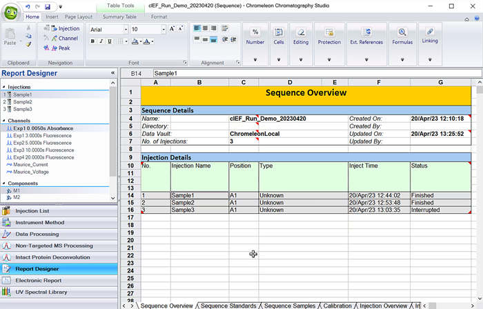 Create custom reports after data analysis.
