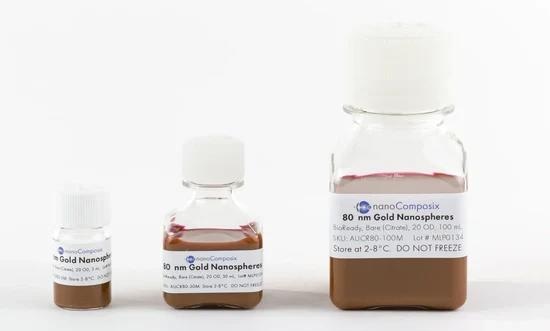 80 nm colloidal gold nanoparticles for passive adsorption