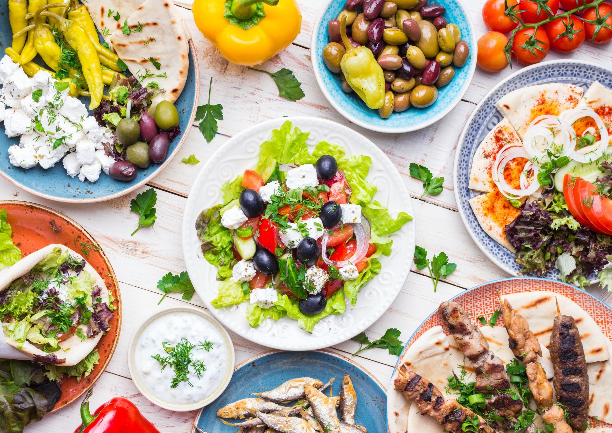 Study: Effect of Mediterranean diet and Mediterranean diet plus calorie restriction on cognition, lifestyle, and cardiometabolic health: A randomized clinical trial. Image Credit: ElenaEryomenko/Shutterstock.com