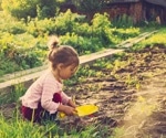 How does childhood exposure to agricultural land influence inflammatory bowel disease risk?