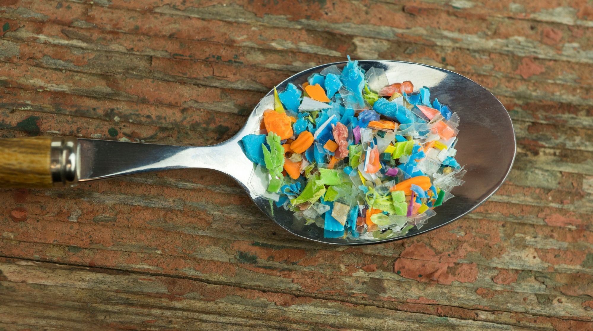 Microplastics in a spoon